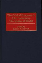 Cover of: The critical response to John Steinbeck's The grapes of wrath by edited by Barbara A. Heavilin.