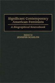 Cover of: Significant Contemporary American Feminists: A Biographical Sourcebook