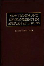 Cover of: New trends and developments in African religions