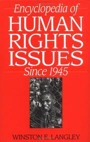 Cover of: Encyclopedia of human rights issues since 1945