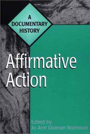 Cover of: Affirmative Action | Jo Ann Ooiman Robinson