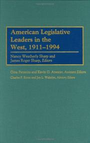 Cover of: American legislative leaders in the West, 1911-1994