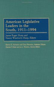 Cover of: American legislative leaders in the South, 1911-1994