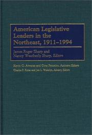 Cover of: American legislative leaders in the Northeast, 1911-1994