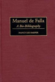 Cover of: Manuel de Falla by Nancy Lee Harper