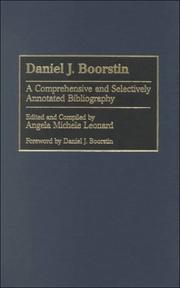 Cover of: Daniel J. Boorstin by Angela M. Leonard