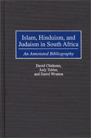 Islam, Hinduism, and Judaism in South Africa by David Chidester