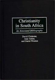 Cover of: Christianity in South Africa by David Chidester