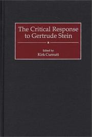 Cover of: The critical response to Gertrude Stein