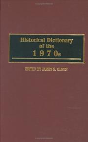 Cover of: Historical dictionary of the 1970s