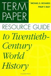 Cover of: Term paper resource guide to twentieth-century world history