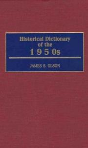 Cover of: Historical dictionary of the 1950s