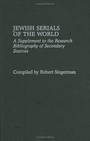 Cover of: Jewish Serials of the World by Robert Singerman