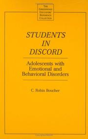 Cover of: Students in discord: adolescents with emotional and behavioral disorders