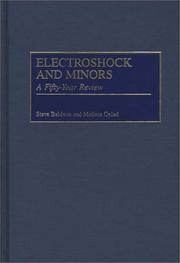 Cover of: Electroshock and Minors: A Fifty-Year Review