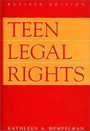 Cover of: Teen legal rights by Kathleen A. Hempelman