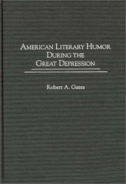 Cover of: American literary humor during the Great Depression