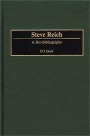 Cover of: Steve Reich | D. J. Hoek