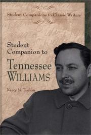 Cover of: Student companion to Tennessee Williams by Nancy Marie Patterson Tischler