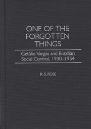 Cover of: One of the Forgotten Things by R. S. Rose
