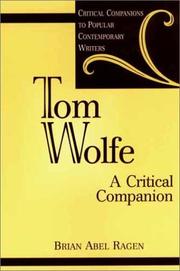 Cover of: Tom Wolfe: a critical companion