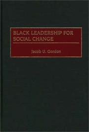 Cover of: Black leadership for social change