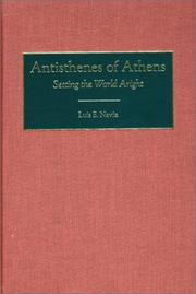 Cover of: Antisthenes of Athens: setting the world aright