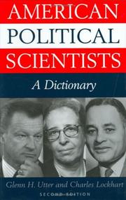 Cover of: American Political Scientists by 