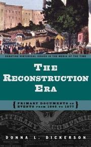 Cover of: The Reconstruction Era by Donna L. Dickerson