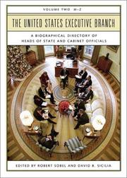 Cover of: The United States Executive Branch: A Biographical Directory of Heads of State and Cabinet Officials