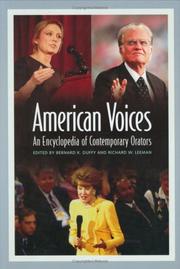 Cover of: American Voices: An Encyclopedia of Contemporary Orators