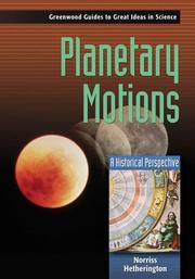 Cover of: Planetary Motions by Norriss S. Hetherington