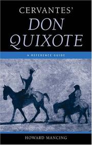 Cover of: Cervantes' Don Quixote: A Reference Guide (Greenwood Guides to Multicultural Literature)