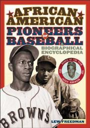 Cover of: African American Pioneers of Baseball: A Biographical Encyclopedia