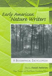 Cover of: Early American Nature Writers: A Biographical Encyclopedia