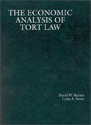 Cover of: The economic analysis of tort law