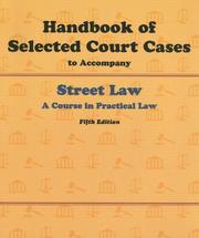 Street Law Handbook of Selected Court Cases by Street Law