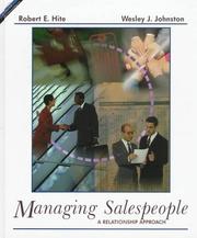 Cover of: Managing salespeople: a relationship approach