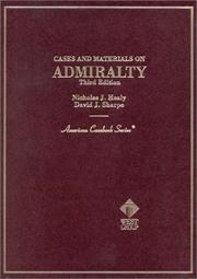 Cover of: Cases and Materials on Admirality (American Casebook Series)