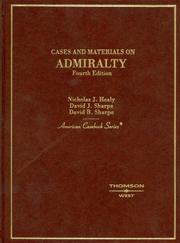 Cover of: Cases on Admiralty, 4th ed. (American Casebook Series)