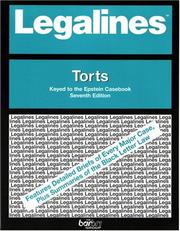 Cover of: Legalines: Torts  by Gloria A. Aluise, Gloria A. Aluise