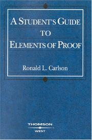 Cover of: Guide to Elements of Proof