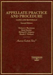 Cover of: Cases and materials on appellate practice and procedure