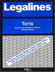 Cover of: Legalines: Torts by Gloria A. Aluise