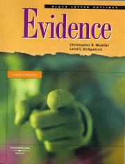Cover of: Evidence | Christopher B. Mueller