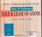 Cover of: Sum & Substance Audio on Sale and Lease of Goods by Douglas J. Whaley