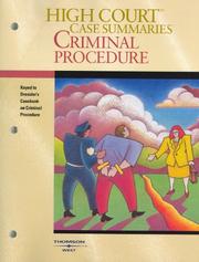 Cover of: High Court Case Summaries on Criminal Procedure