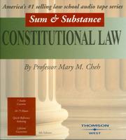 Cover of: Sum & Substance Audio on Constitutional Law by Mary M. Cheh