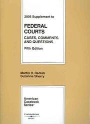 Cover of: 2005 Supplement to Federal Courts: Cases, Comments and Questions (American Casebook Series)