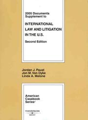 Cover of: Documents Supplement to International Law and Litigation in the United States